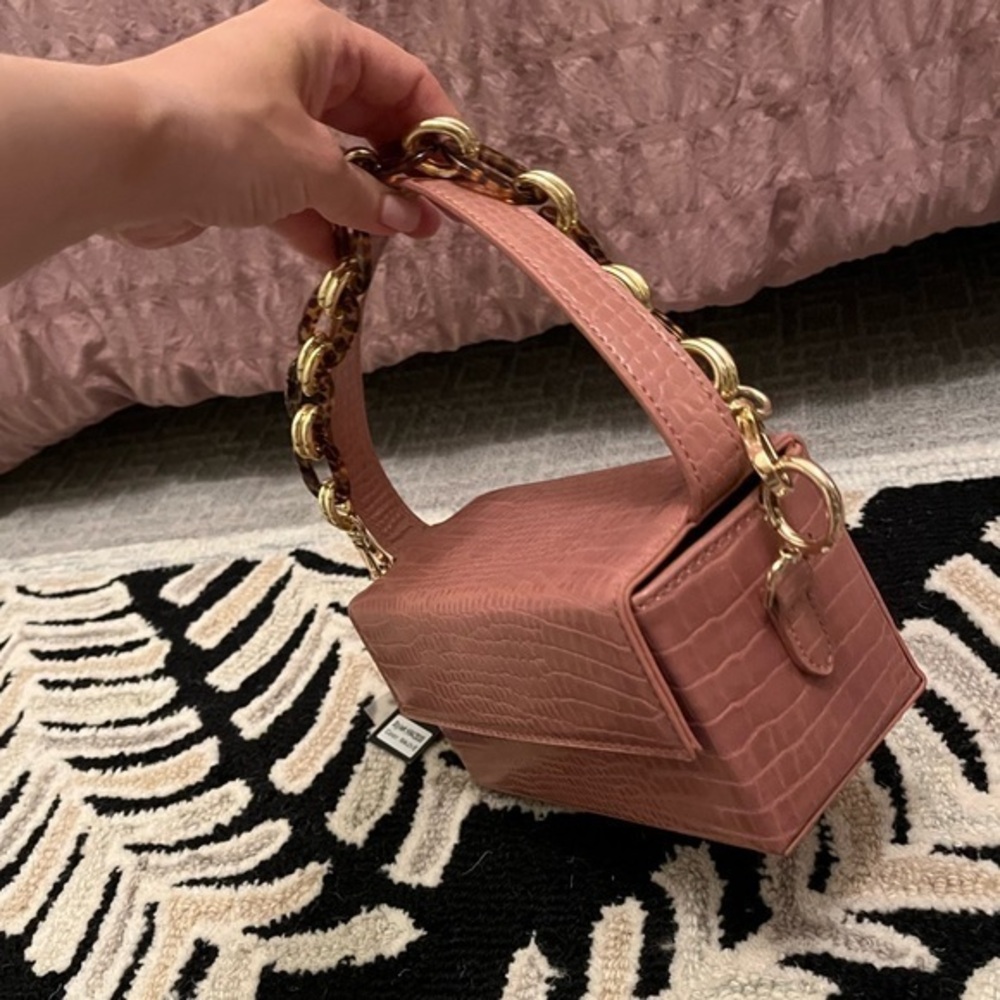 Like Dreams Crocodile Print Box Bag NWT